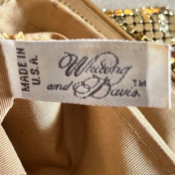 Vintage 1980s Whiting & Davis Gold Mesh Evening Bag  Made in USA85 - Picture 6 of 6